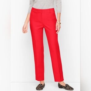 NWT Talbots Hampshire Vibrant Red Straight Leg Ankle Pants Career Business Sz 10